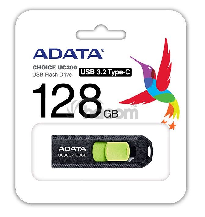 128GB ADATA UC300 USB 3.2 čierna/zelená ACHO-UC300-128G-RBK/GN