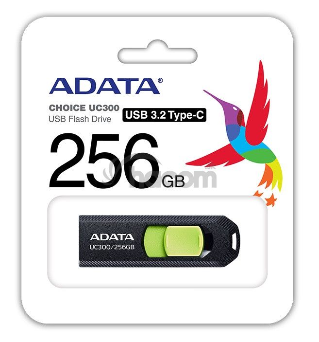 256GB ADATA UC300 USB 3.2 èierna/zelená ACHO-UC300-256G-RBK/GN