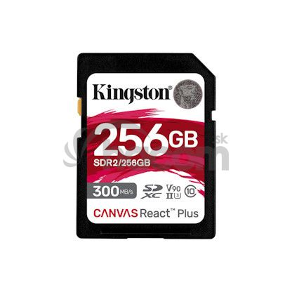 256GB SDHC UHS-II Kingston U3 V90 300R/260W SDR2/256GB