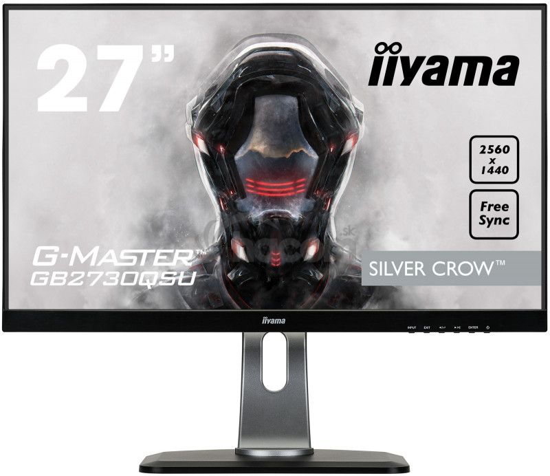 27 "iiyama G-Master GB2730QSU-B1 - TN, WQHD, 1ms, 350cd / m2, 1000: 1,16: 9, DVI, HDMI, DP, USB, repro, pivot GB2730QSU-B1