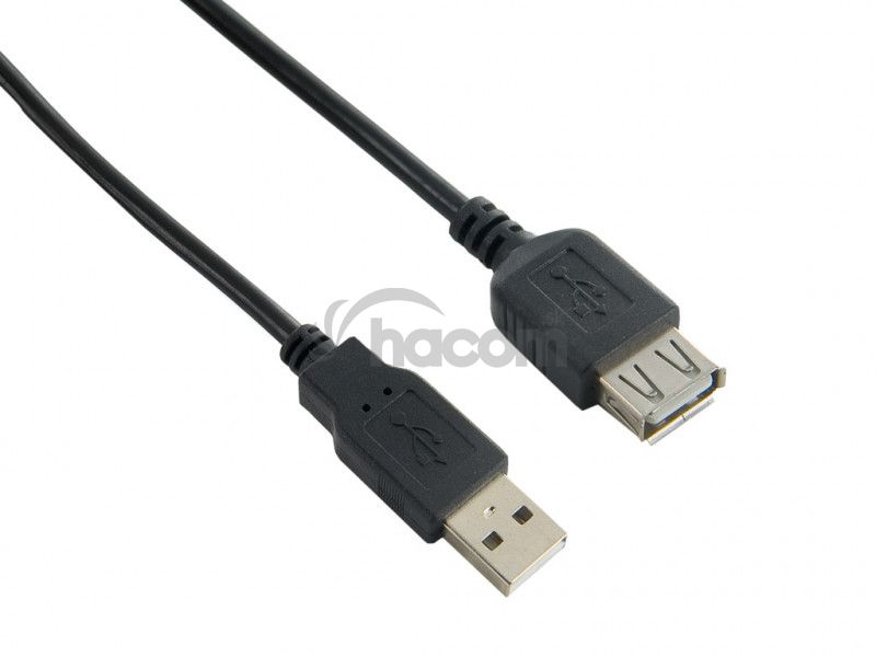 4World Kábel USB 2.0 AM-AF Ferryt 3.0m Black 05355