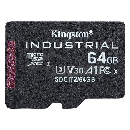 64GB microSDHC Kingston Industrial C10 A1 pSLC bez adaptéra SDCIT2/64GBSP