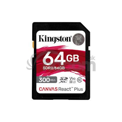 64GB SDHC UHS-II Kingston U3 V90 300R/260W SDR2/64GB
