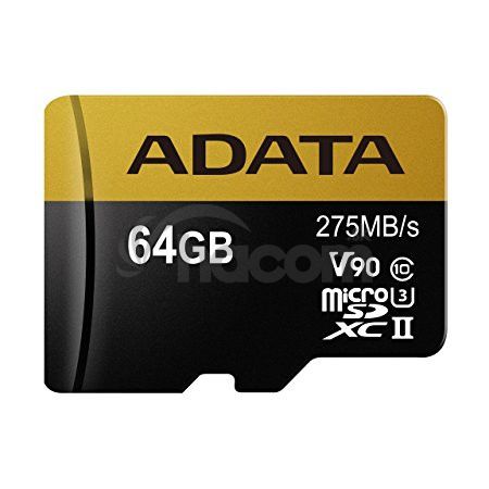 ADATA 64GB microSDXC UHS-II U3 s adaptérom AUSDX64GUII3CL10-CA1