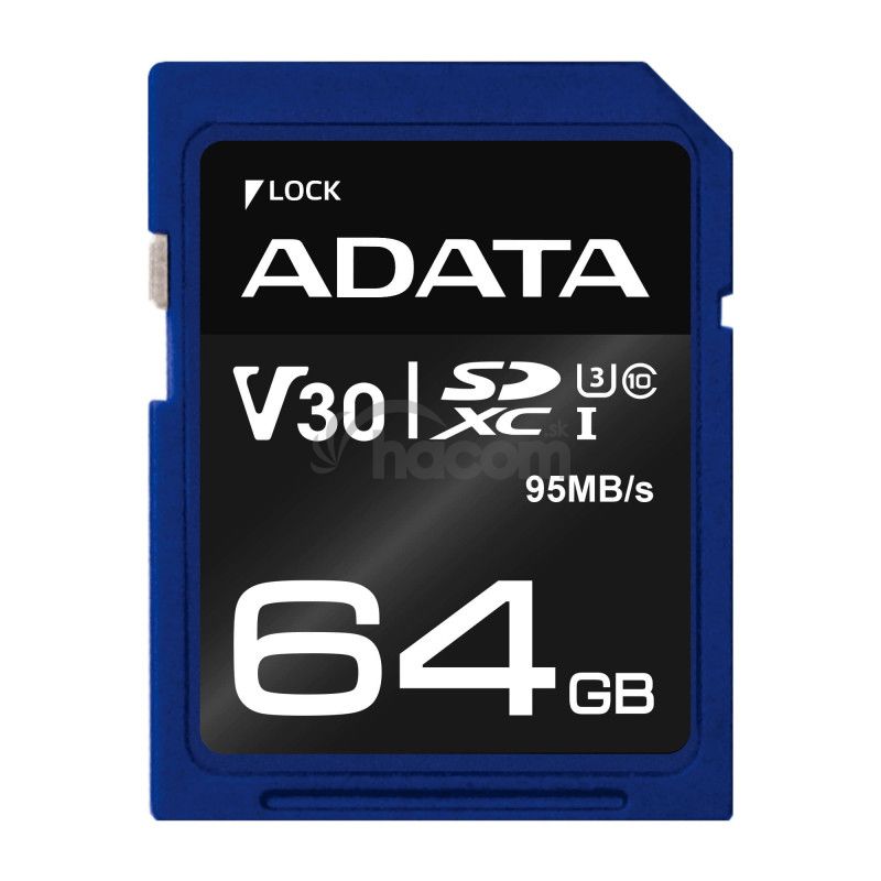 ADATA SDXC 64GB UHS-I U3 V30S 95 / 60MB / s ASDX64GUI3V30S-R