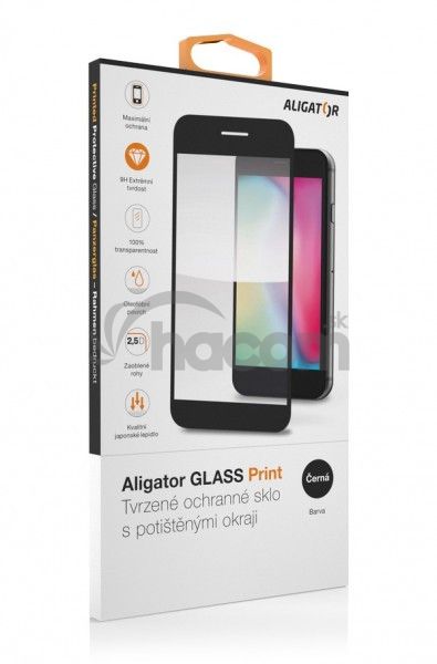 Aligator ochranné sklo PRINT pre Iphone 12 mini čierna GLP0113