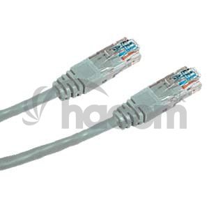 DATACOM Krížený UTP patch kabel 0,5m Cat5e šedý 1509