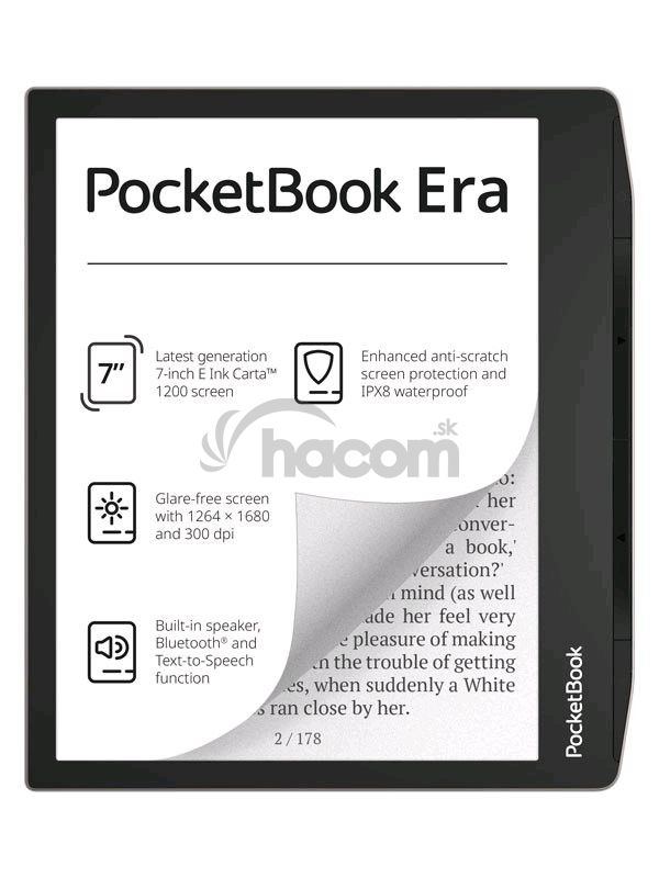 E-book POCKETBOOK 700 ERA, 16GB, Stardust Silver, strieborný PB700-U-16-WW