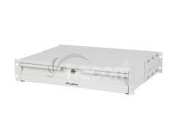19" 2U 360MM �ED� SKRI�OV� Z�SUVKA LANBERG (2U/483X360MM NOSNOS� DO 90KG, 4BODOV� MONT��) AK-2001-S