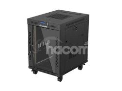 19" VO�NE STOJ�CA RACKOV� SKRI�A 15U/600X800 (FLAT PACK) S PRESKLEN�MI DVERAMI LCD �IERNA LANBERG V2 FF01-6815-12BL