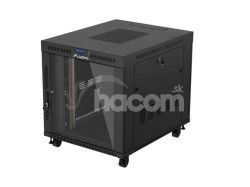 19" VO�NE STOJ�CA RACKOV� SKRI�A 15U/800X1000 (FLAT PACK) S PRESKLEN�MI DVERAMI LCD �IERNA LANBERG V2 FF01-8015-12BL