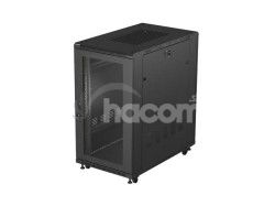 19" VO�NE STOJ�CA RACKOV� SKRI�A 22U 600X1000 �IERNE PERFOROVAN� DVERE LANBERG (PLOCH� BALENIE) FF01-6022-23B