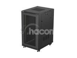 19" VO�NE STOJ�CA RACKOV� SKRI�A 22U/600X800 (FLAT PACK) S SIE�OV�MI DVERAMI �IERNA LANBERG FF01-6822-23B