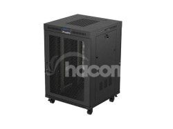 19" VO�NE STOJ�CA RACKOV� SKRI�A 22U/800X800 (FLAT PACK) �IERNA S PRESKLEN�MI DVERAMI LCD LANBERG V2 FF01-8822-23BL