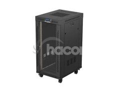19" VO�NE STOJ�CA RACKOV� SKRI�A 24U 600X800 �IERNE SKLENEN� DVERE LCD LANBERG (FLAT PACK) V2 FF01-6824-12BL