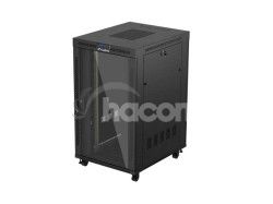 19" VO�NE STOJ�CA RACKOV� SKRI�A 27U/800X1000 (FLAT PACK) S PRESKLEN�MI DVERAMI LCD �IERNA LANBERG V2 FF01-8027-12BL