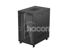 19" VO�NE STOJ�CA RACKOV� SKRI�A 27U/800X1200 (FLAT PACK) S PRESKLEN�MI DVERAMI LCD �IERNA LANBERG FF01-8227-12BL
