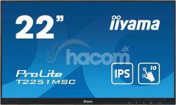22" LCD iiyama T2251MSC-B1: IPS, FHD, 10P, HDMI, DP T2251MSC-B1