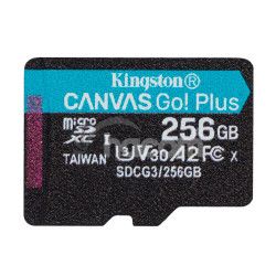 256GB microSDXC Kingston Canvas Go! Plus A2 U3 V30 170MB/s bez adaptra SDCG3/256GBSP