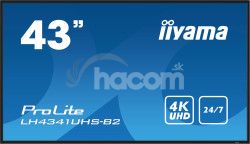 43" iiyama LH4341UHS-B2: IPS, 4K UHD, 500cd, repro LH4341UHS-B2