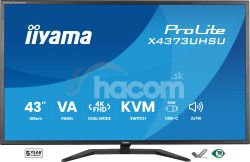 43" iiyama X4373UHSU-B2: VA, 4K, HDMI, DP, USB-C X4373UHSU-B2