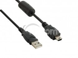 4World Kábel USB A - mini USB 5pin 1.5m Black