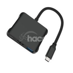5-port hlin�kov� USB-C FIXED HUB, 140W, PD3.1 FIXHU-QR-BK
