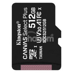 512GB microSDXC Kingston Canvas Select Plus A1 CL10 100MB/s bez adaptra SDCS2/512GBSP