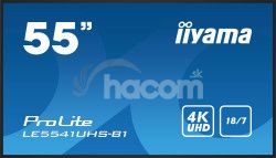 55" iiyama LE5541UHS-B1: IPS, 4K UHD, 18/7, RJ45, HDMI LE5541UHS-B1