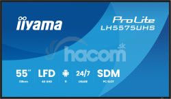 55" iiyama LH5575UHS-B2AG: IPS, 4K UHD, Android, 24/7 LH5575UHS-B2AG