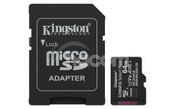 64GB microSDXC Kingston A1 100MB/s + adaptr SDCS3/64GB