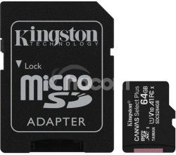64GB microSDXC Kingston Canvas Select Plus A1 CL10 100MB/s + adaptér SDCS2/64GB