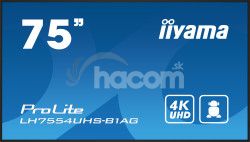 75" iiyama LH7554UHS-B1AG: IPS, 4K UHD, 24/7, Android LH7554UHS-B1AG