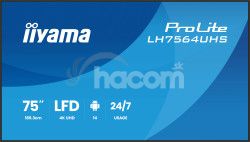 75" iiyama LH7564UHS-B1AG:VA, 4K UHD,Android,24/7 LH7564UHS-B1AG