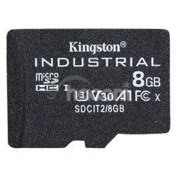 8GB microSDHC Kingston Industrial C10 A1 pSLC bez adaptra SDCIT2/8GBSP