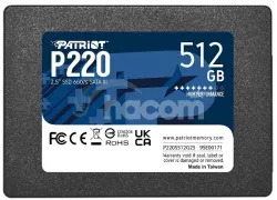 PATRIOT P220/512GB/SSD/2.5"/SATA/3R P220S512G25