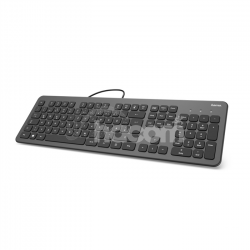 HAMA klávesnica KC-700/ drátová/ USB/ CZ+SK/ antracitová/černá