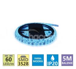 LED pásik 3528 ,modrá 12V ,2A,300diód IP20 5m