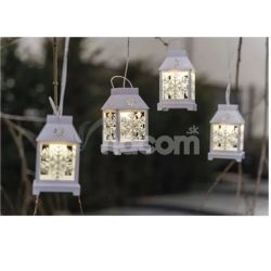 Emos LED vianoèná girlanda – biele lampáše s vloèkami, studená biela DCLC02
