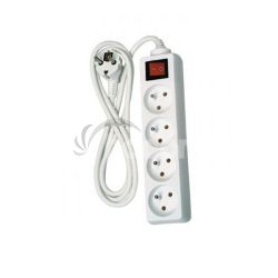 PremiumCord Predlovac prvod 230V, 2m, 4 zsuvky + vypna PP4K-02