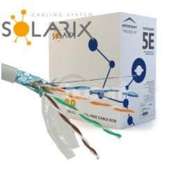 SOLARIX kábel FTP CAT5E PVC drôt 305m/balenie SXKD-5E-FTP-PVC