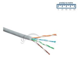 Optronet Kábel UTP CAT5E PVC SOL AWG24 sivý (m)