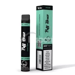 Puff House Cool Mint Jednorazov e-cigareta, mta s mentolom