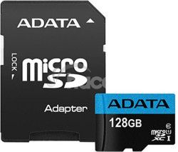 Adata/micro SDXC/128GB/100MBps/UHS-I U1 / Class 10/+ Adaptér AUSDX128GUICL10A1-RA1