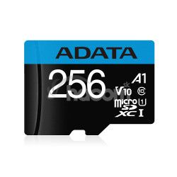 Adata/SDXC/256GB/100MBps/UHS-I U1 / Class 10/+ Adaptér AUSDX256GUICL10A1-RA1