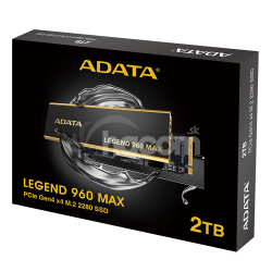 ADATA SSD 2TB Legend 960 MAX NVMe Gen 4x4 Heatsink ALEG-960M-2TCS