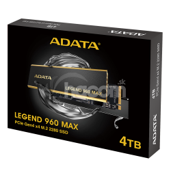ADATA SSD 4TB Legend 960 MAX NVMe Gen 4x4 Heatsink ALEG-960M-4TCS