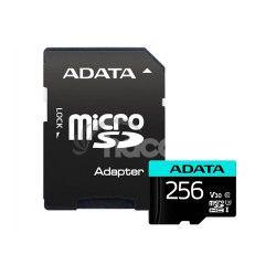 ADATA V30S/micro SDXC/256GB/100MBps/UHS-I U3/Class 10/+ Adaptr AUSDX256GUI3V30SA2-RA1