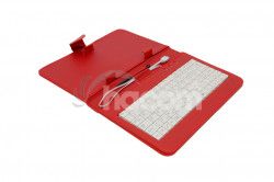 AIREN AiTab Leather Case 1 with USB Keyboard 7 "RED (CZ / SK / DE / UK / US .. layout) Leather Case 1 7R
