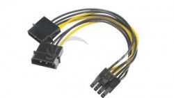 AKASA - 4-pin Molex na 6 + 2-pin PCIe adaptr AK-CBPW20-15